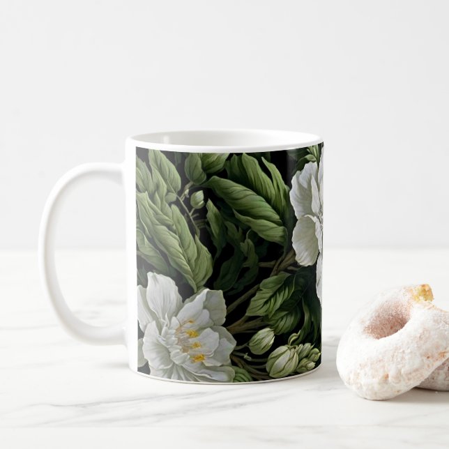 Serenity Sips: Tropical Bloom Mug (With Donut)