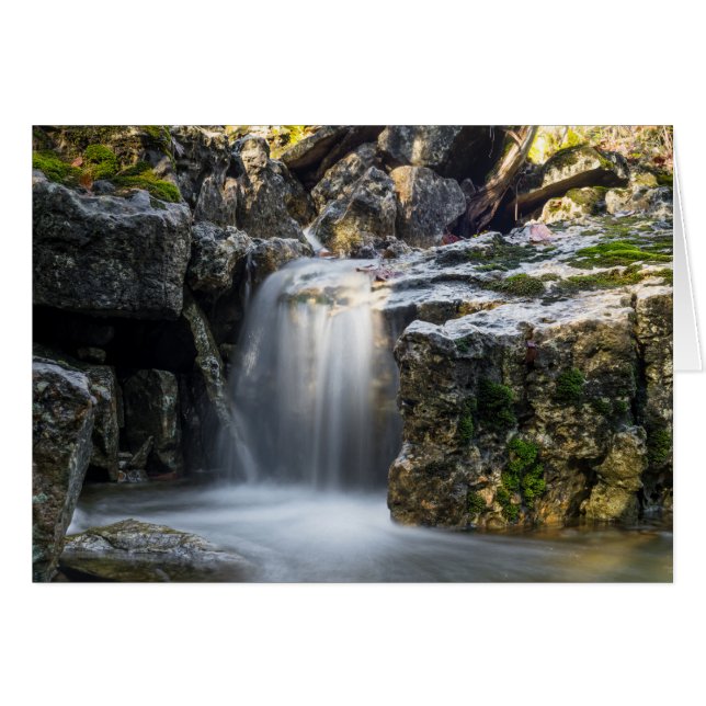 Serenity Spa Falls Greeting Card (Front Horizontal)