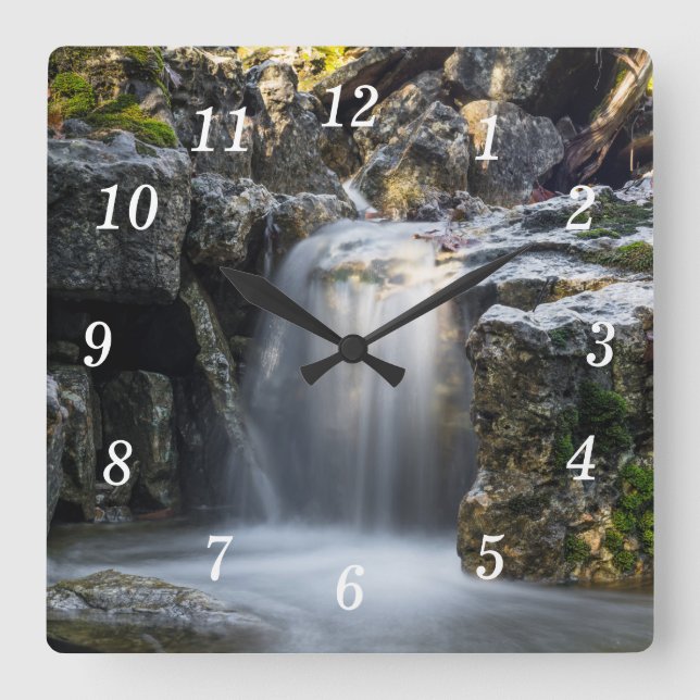 Serenity Spa Falls Wall Clock (Front)