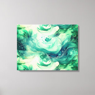 Serenity Splash: Abstract Watercolor Canvas Print
