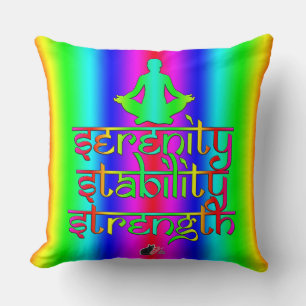 Serenity Stability Strength Rainbow Intentions Cushion