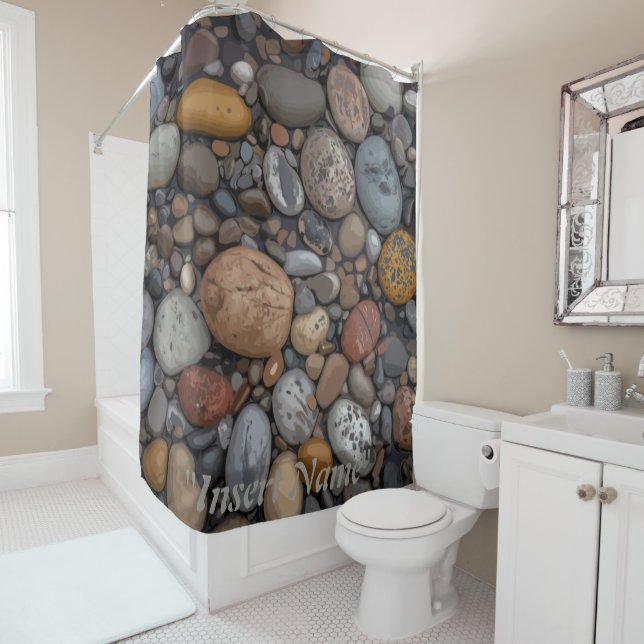 Serenity Stones Shower Curtain (In Situ)