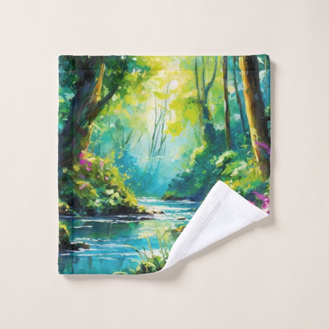 Serenity Stream Towel Set  (Wash Cloth)