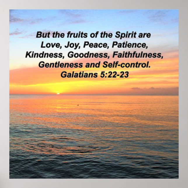 SERENITY SUNRISE GALATIANS FRUIT OF THE SPIRIT POSTER (Front)