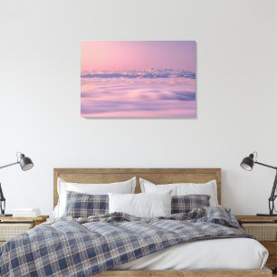 Serenity sunset mountain Triglav misty clouds Canvas Print