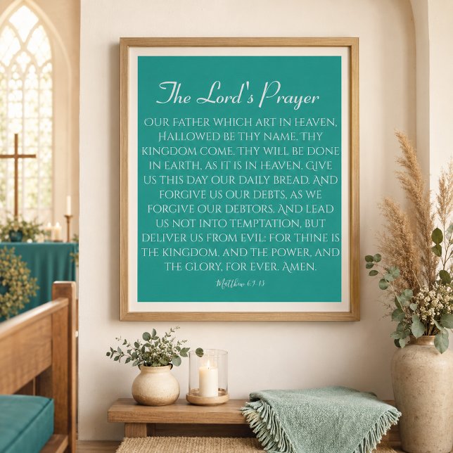SERENITY | The Lord's Prayer Blue Green Poster (Creator Uploaded)