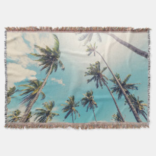 Serenity Tropical Beach Landscape Throw Blanket