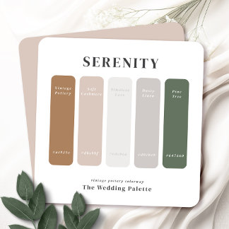 Serenity Wedding Suite | Neutral Colour Palette Card