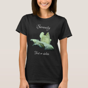 Serenity White Rosebud Inspirational Words  T-Shirt