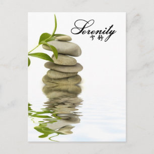 Serenity - Zen Rocks with Bamboo Postcard
