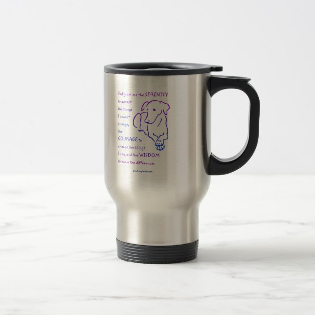 Sereniy Prayer w/Dog travel mug (Right)