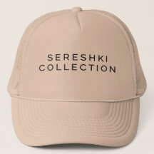 SERESHKI COLLECTION Logo Beige Trucker Hat
