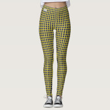 SERESHKI COLLECTION Yellow Black Gingham Leggings