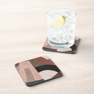 Serge Charchoune Composition Cubist Earth Tone Coaster