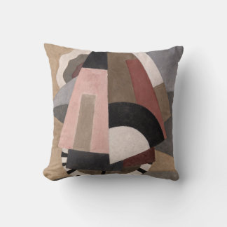 Serge Charchoune Composition Cubist Earth Tone Cushion
