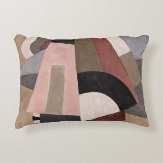 Serge Charchoune Composition Cubist Earth Tone Decorative Cushion