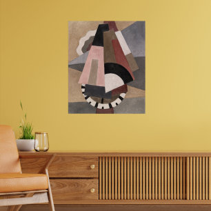 Serge Charchoune Composition Cubist Earth Tone Poster