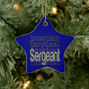 Sergeant Extraordinaire Ceramic Tree Decoration