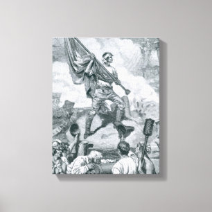 Sergeant Jasper at the Battle of Fort Moultrie Canvas Print