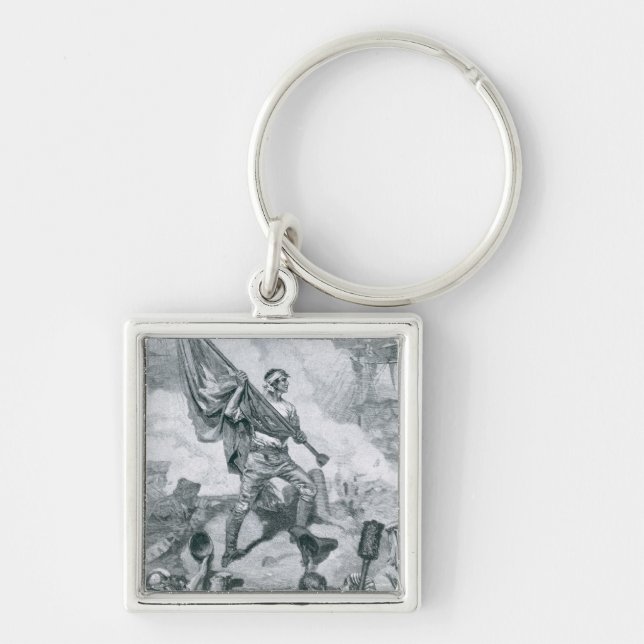 Sergeant Jasper at the Battle of Fort Moultrie Key Ring (Front)