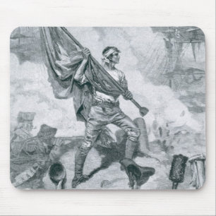 Sergeant Jasper at the Battle of Fort Moultrie Mouse Mat