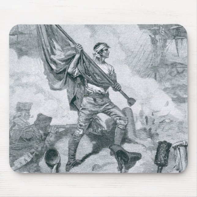 Sergeant Jasper at the Battle of Fort Moultrie Mouse Mat (Front)