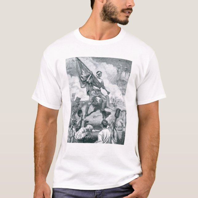 Sergeant Jasper at the Battle of Fort Moultrie T-Shirt (Front)