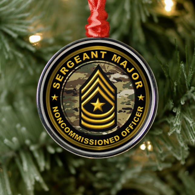 Sergeant Major Christmas Metal Tree Decoration (Tree)