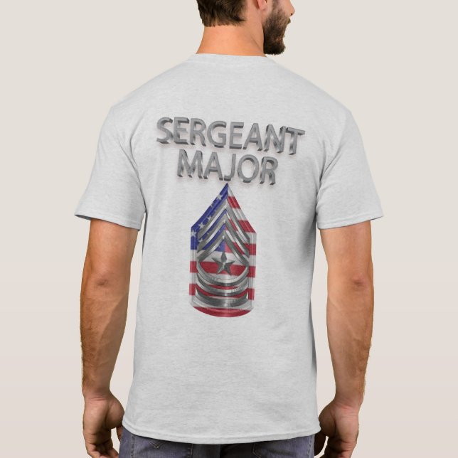 Sergeant Major Customized Rank T-Shirt (Back)