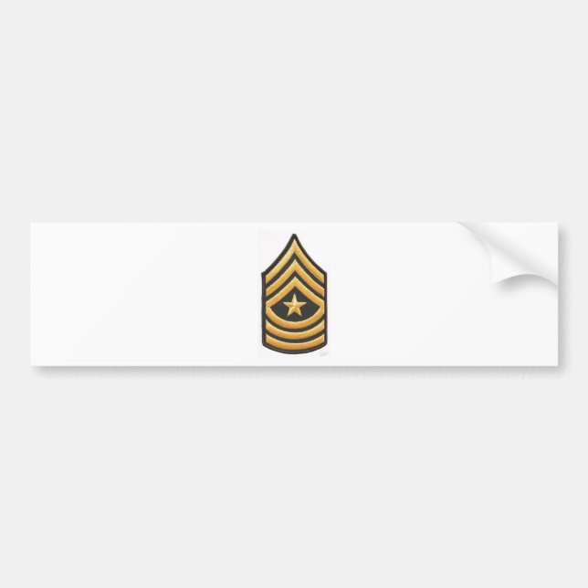 SERGEANT MAJOR E-9 BUMPER STICKER (Front)