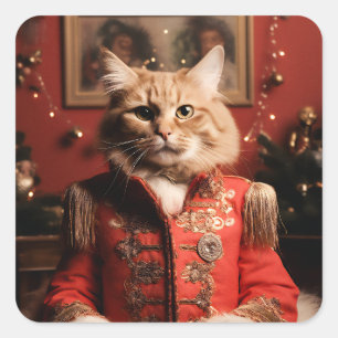 Sergeant Pepper Cat Square Sticker