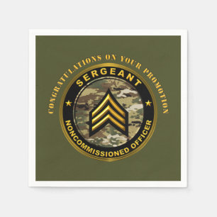 Sergeant Promotion SGT Napkin