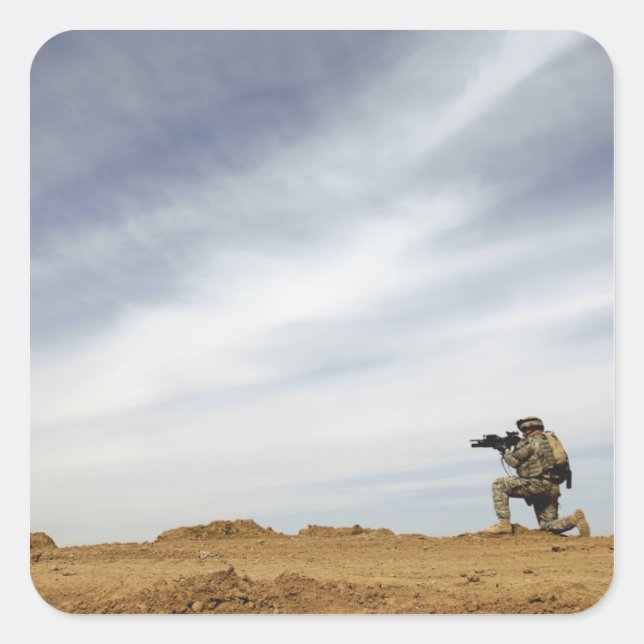 Sergeant provides security square sticker (Front)