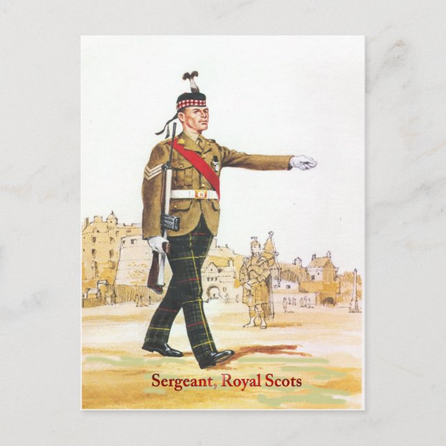 Sergeant, Royal Scots guards Postcard (Front)