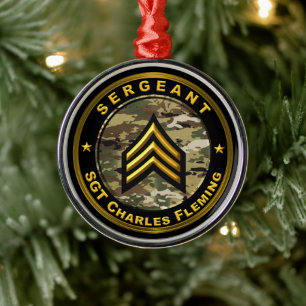 Sergeant SGT  Metal Tree Decoration