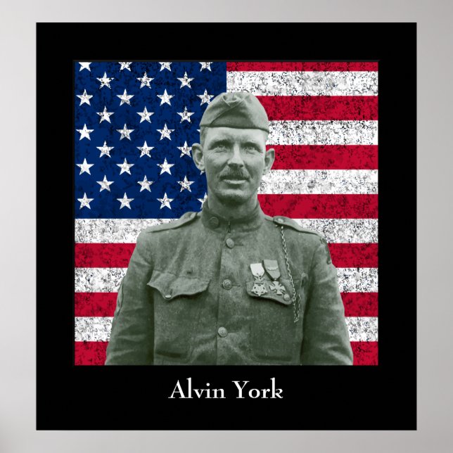 Sergeant York and The American Flag Poster (Front)