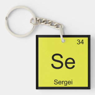 Sergei Name Chemistry Element Periodic Table Key Ring