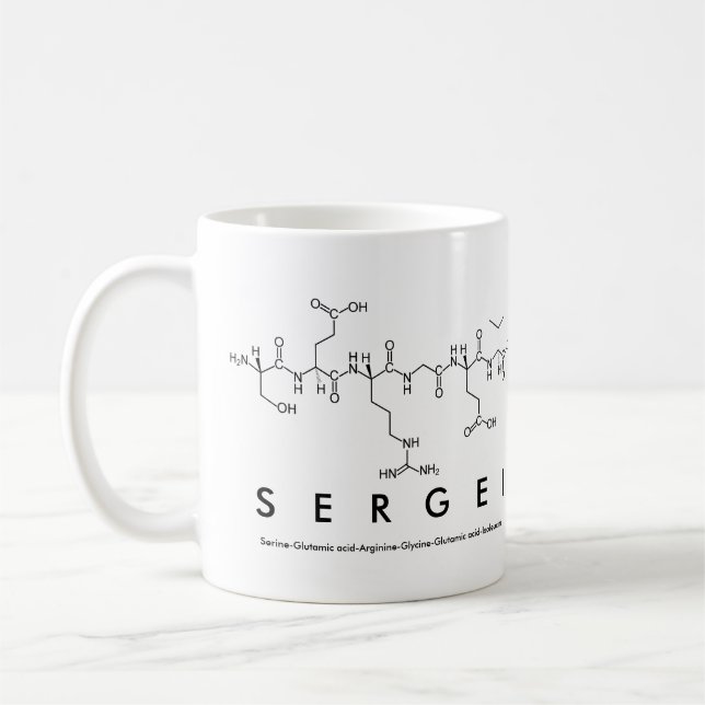 Sergei peptide name mug (Left)