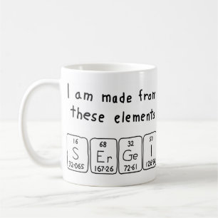 Sergei periodic table name mug
