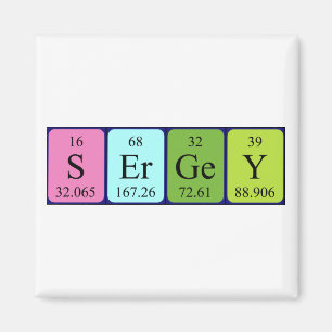 Sergey periodic table name magnet