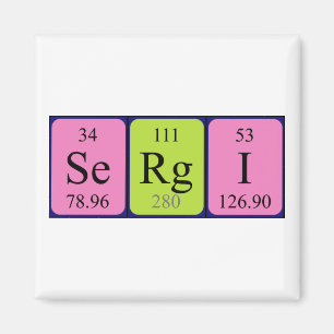 Sergi periodic table name magnet