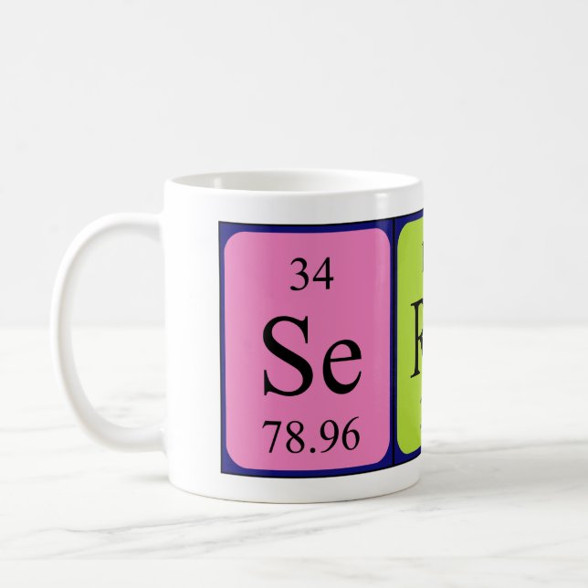 Sergi periodic table name mug (Left)