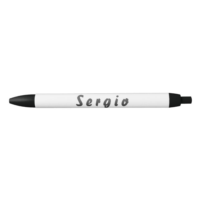 Sergio Kugelschreiber Black Ink Pen (Front)