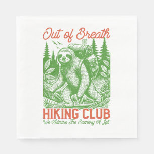 Serial Chiller Sloth Hanging from Branch Napkin