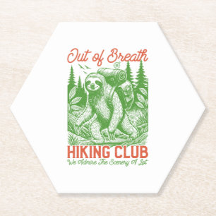 Serial Chiller Sloth Hanging from Branch Paper Coaster