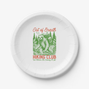 Serial Chiller Sloth Hanging from Branch Paper Plate