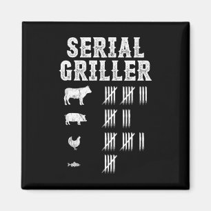 Serial Griller Funny Grilling Grill Bbq Master Fun Magnet