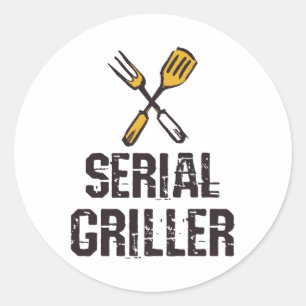 Serial griller Grill BBQ master Grill cutlery Classic Round Sticker