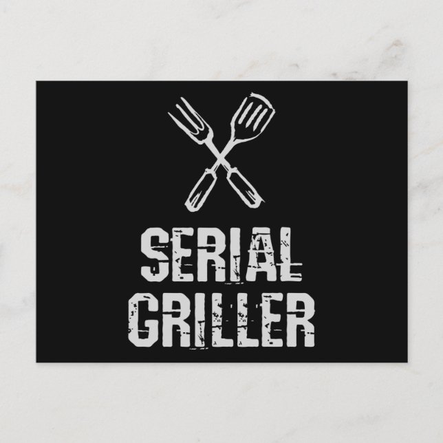 Serial griller Grill BBQ master Grill cutlery Postcard (Front)
