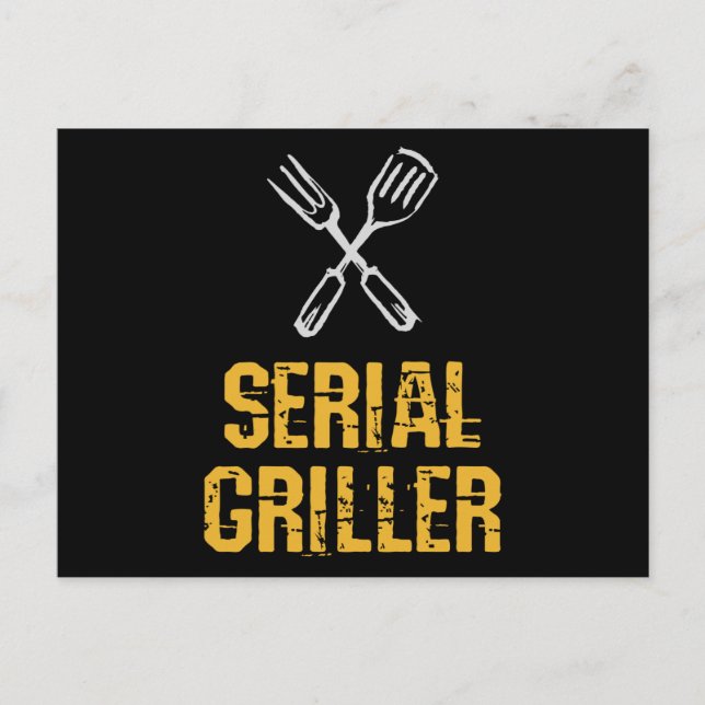 Serial griller Grill BBQ master Grill cutlery Postcard (Front)